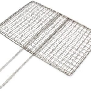 1pcs Stainless Steel BBQ Fish Meat Net Barbecue Grill Mesh Wire Clamp Outdoor Picnic