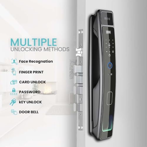 3D Face Recognition Smart Door Lock with HD Camera – Keyless Entry via Face ID, Fingerprint, Passcode, IC Card & Key | Video Doorbell | Usmart Go... - Image 3