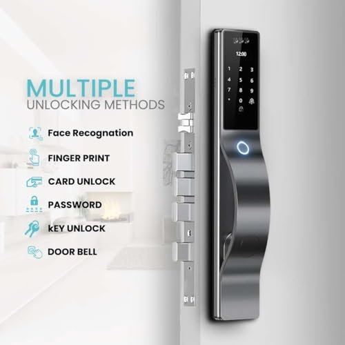 3D Face Recognition Smart Lock with HD Camera & Doorbell | Keyless Entry via Fingerprint, Passcode, IC Card, Key | Mortise Lock | Auto-Lock | App... - Image 3