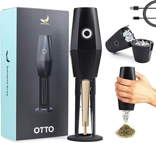 Banana Bros OTTO Electric Smart Spice Grinder - Automatic Herb Grinder with Smart Technology - Rechargeable via USB - Portable Milling for Dry...