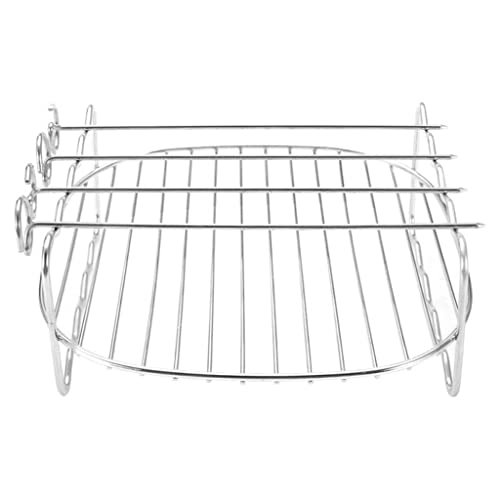 BBQ Rack Skewer Barbecue Grill Baking Tray Rack for Air Fryer Double-Deck Home Replacement Barbecue - Image 3