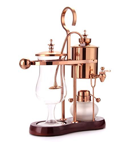 Diguo Belgian/Belgium Luxury Royal Family Balance Syphon Coffee Maker, Siphon Brewer, Elegant Design Retro-Style (Polished Rose Gold) - Image 2