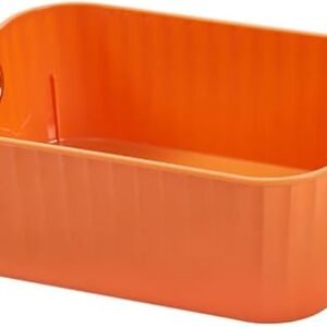 FMURY Desktop Storage Box Light Luxury Cosmetic Stationery Blanket Macaron Sundry Snack Office Home Holder(Orange)