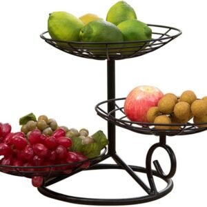 FMURY Minimalist Fruit Dish Living Room Home Multi-layer Dried Fruit Storage Fruit Basket Minimalist Luxury(Onecolor)