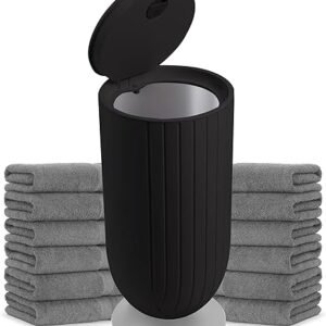 Large 27L Bathroom Towel Warmer Dryer – 5-Min Rapid Heat, 4 Modes, Auto Flip-Top, Aromatherapy, Night Light & ETL Certified for Towels, Blankets &...