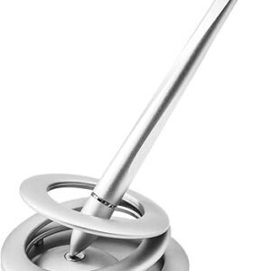 Magnetic Floating Pen with Spiral Stand, Silver, Levitating Display,Luxury Aluminum Alloy,Futuristic Design,Pen for Women &Men,Desk Decor,Gift for...