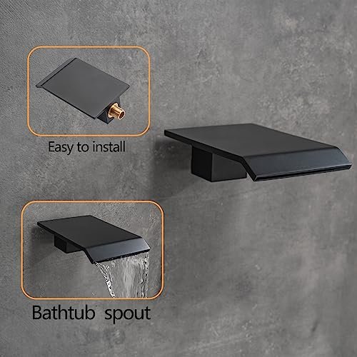 Rainfall Shower System with Tub Spout,Bathroom Rain Shower Head 10 Inch, Three-functions Shower Faucet Set Luxury Rain Shower Head Set,Shower... - Image 5