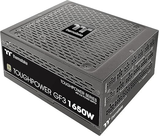 Thermaltake Toughpower GF3 1650W, True 600W 12VHPWR Connectors on PSU & NVIDIA RTX 40 series, ATX 3.0/PCI-E 5.0 Ready, 80+ Gold, SLI/Crossfire...